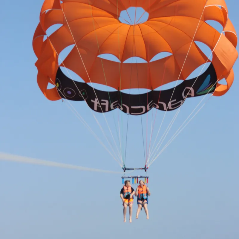 a parachute in the air